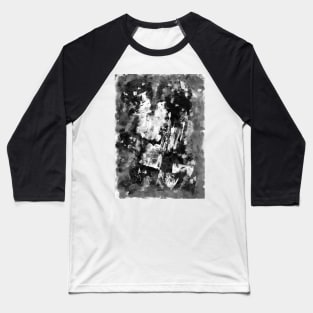 Gray Abstract Art Painted Composition Baseball T-Shirt